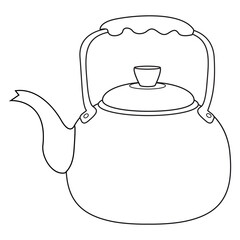 kettle outline vector illustration