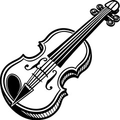 violin isolated on a white background vector art. © ProshantaChakrabarty