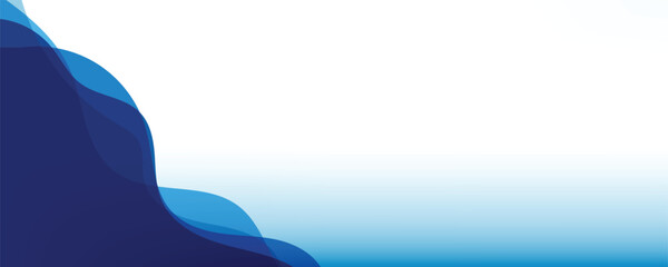 Abstract transparent blue wave presentation background