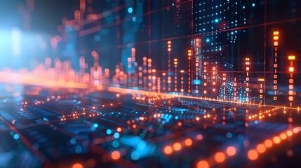 Sleek Data Analysis: Modern Artistic Representation for Global Markets