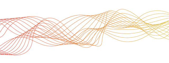 Abstract colorful glowing frequency sound wave technology curve lines background. Geometric Technology, data frequency gradient lines on transparent background. Used for science, business, template, 