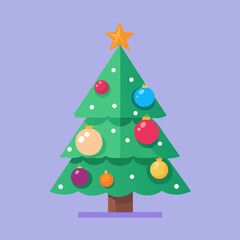 Christmas tree illustration vector art