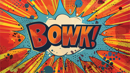 Pow comic words in speech bubble isolated icon Vector
