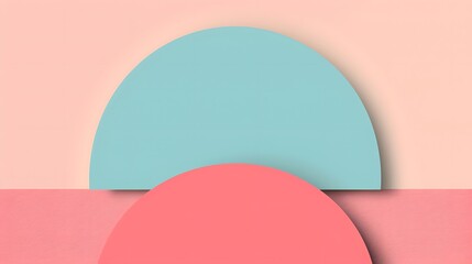 Serene Pastel Geometric Shapes - Abstract Minimalist Background for Modern Design