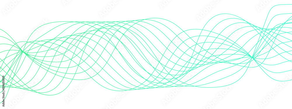 Poster abstract colorful glowing frequency sound wave technology curve lines background. geometric technolo
