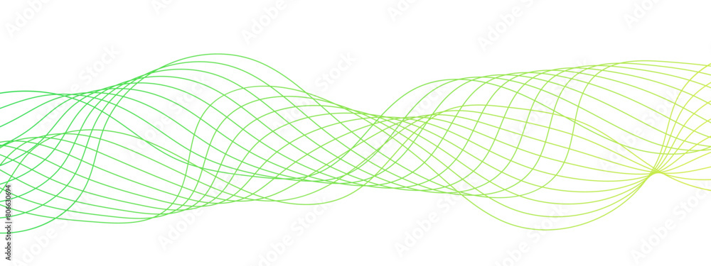 Poster abstract colorful glowing frequency sound wave technology curve lines background. geometric technolo