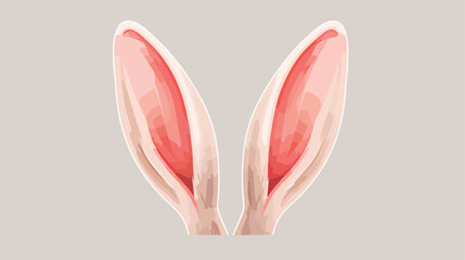 Rabbit ears isolated icon Vector illustration. Vector