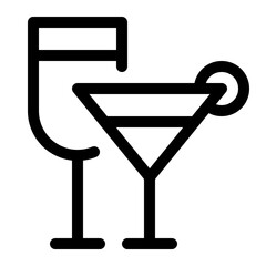 Drink glass hotel icon