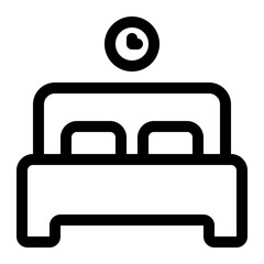 Hotel bedroom icon