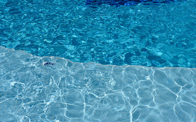 blue water background swimming pool