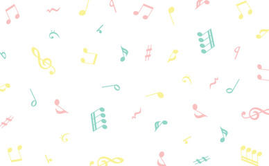 音符のパステルカラー背景2