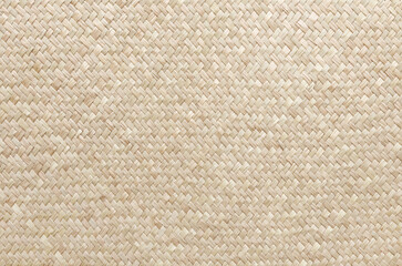 Reed weaving mat texture background with vintage style.