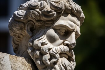 Obraz premium Detailed stone sculpture with intricate patterns and textures