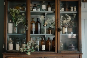 apothecary cabinet botanical