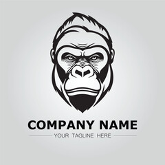 Gorilla symbol logo company vector image on the white background