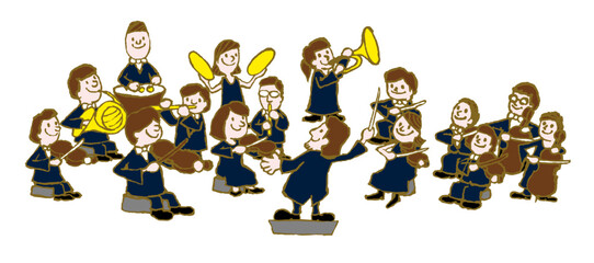 オーケストラのイラスト © YY apartment