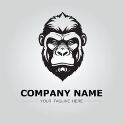 Gorilla symbol logo company vector image on the white background