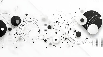 Obraz premium modern abstract white circle background