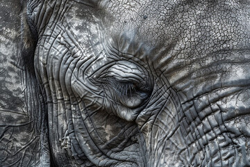 Fototapeta premium Generative ai on theme of beautiful texture elephant skin for design natural abstract background