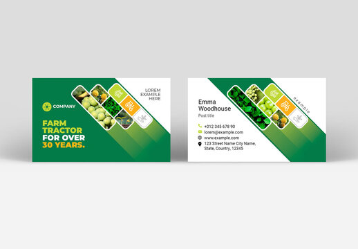 Agriculture Business Card Template