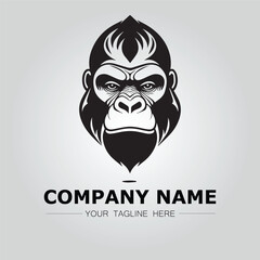 Gorilla symbol logo company vector image on the white background