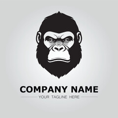Gorilla symbol logo company vector image on the white background