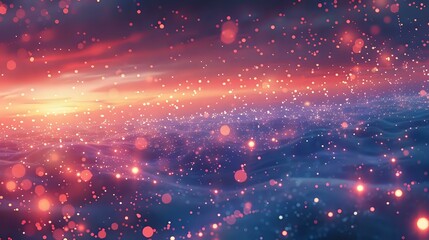 Fototapeta premium Abstract Digital Landscape: Luminous Nodes and Interconnected Lines