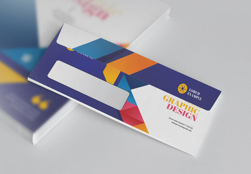 Creative Clean Business DL Envelope Commercial Layout