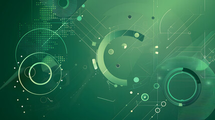 modern abstract green circle background