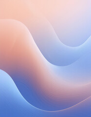 Abstract smooth curves, digital graphic, on a soft gradient background, concept of fluidity and elegance