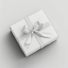 Illustration of a plain gift box with copy space, created through AI generative artistry.