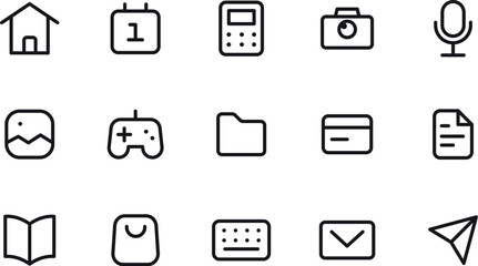 Interface Line Icons pack