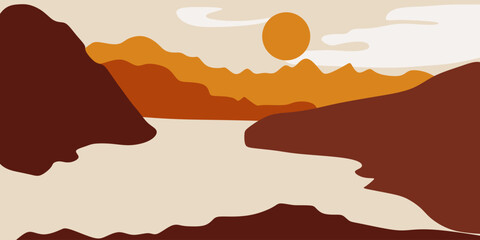 Abstract Mountain Bohemian Landscape