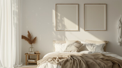 Modern home mockup interior background, 3d render