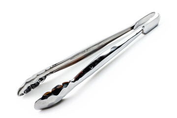 Bartender tongs or ice tongs isolated on white background
