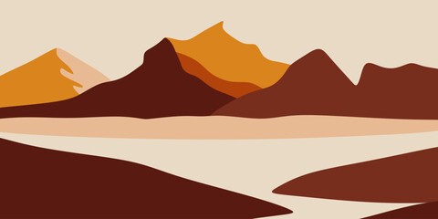 Abstract Mountain Bohemian Landscape