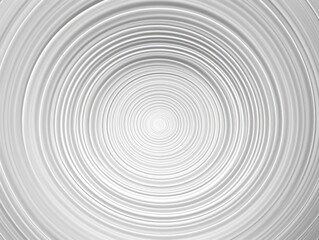 Gray thin concentric rings or circles fading out background wallpaper banner flat lay top view from above on white background with copy space blank 