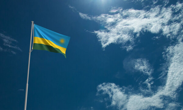 rwanda flag waving country sign national patriotism africa design banner rwanda travel independence day july 1 first st july month freedom government emblem politic election world holiday republic 