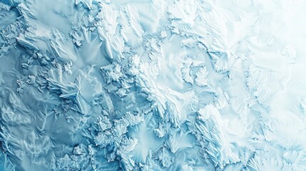 Polar blue and arctic white design simulating frostbite on an ice-like surface.