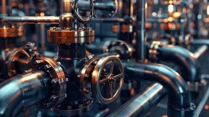 Fototapeta premium pipes and valves