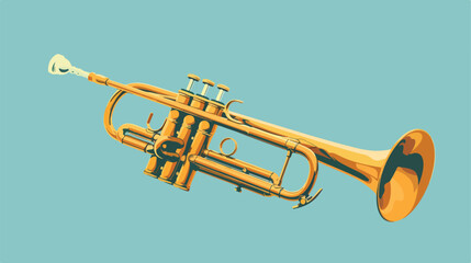 Trumpet instrument icon image Vector illustration. vector