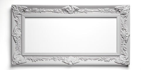 Gray traditional rectangular frame on white background design for headline logo or sale banner blank copyspace for design text photo website web 