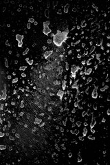 black and white background with drops