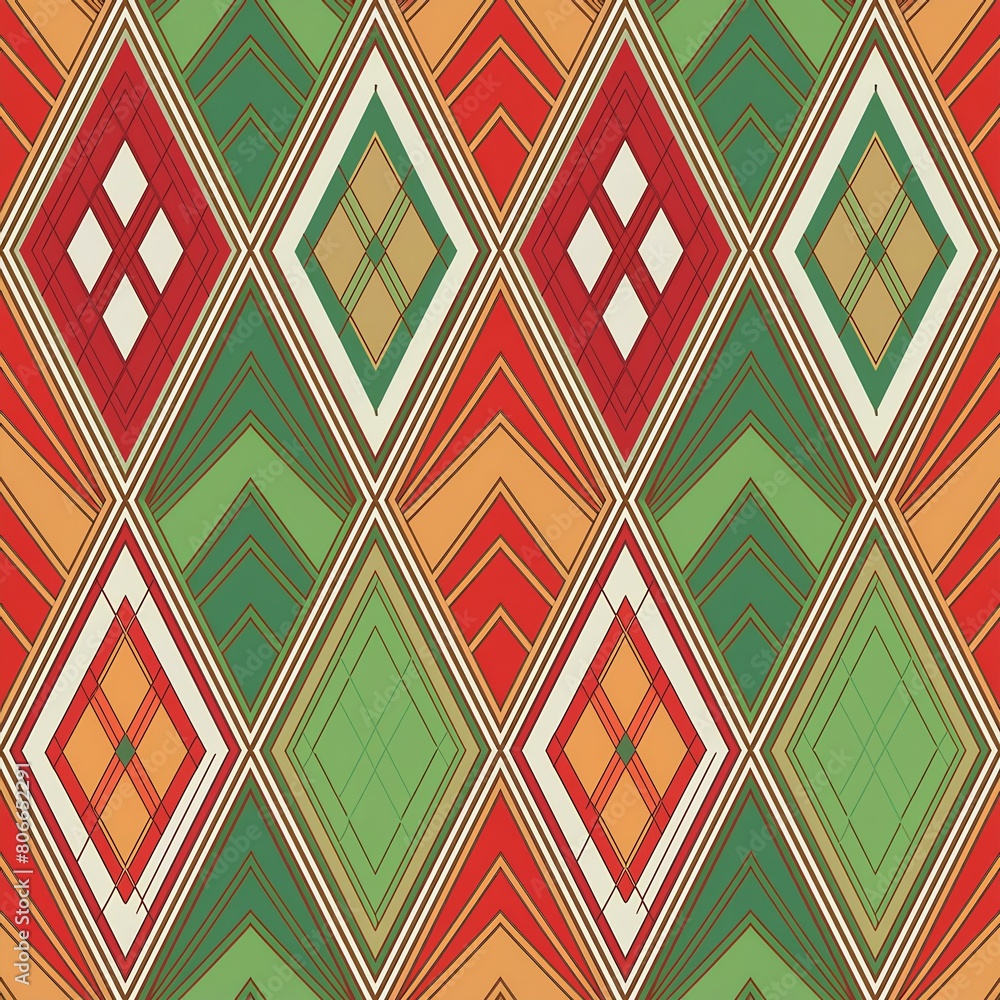 Poster seamless pattern with squares