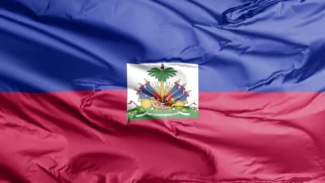 waving flag of haiti