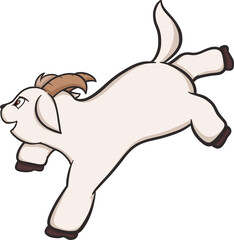 cute goat cartoon