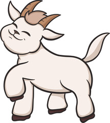 cute goat cartoon