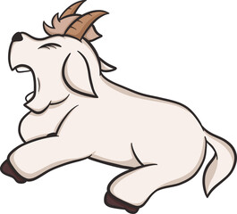 cute goat cartoon
