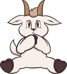 cute goat cartoon