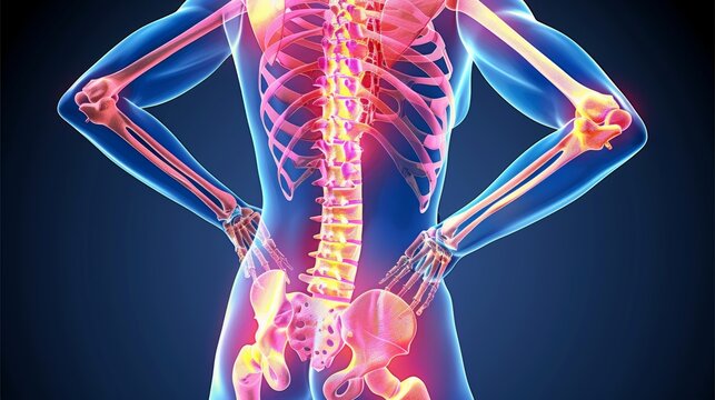 Lumbar pain relief, office ergonomics, stretching exercises, pain management tips